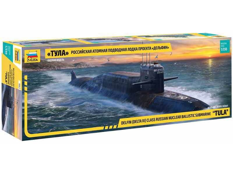Plastikový model ponorky Zvezda 9062 Tula Submarine Delfin/Delta IV Class (1:350)
